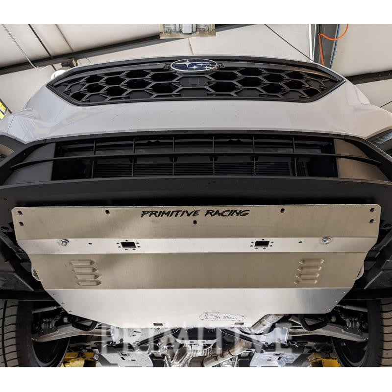 installed image primitive front skid plate 22 wrx