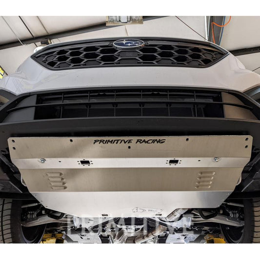 installed image primitive front skid plate 22 wrx