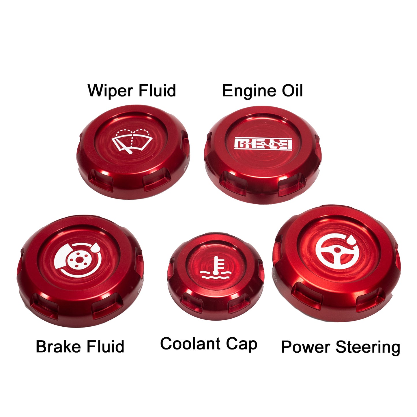 MeLe x Billetworkz Subaru Engine Bay Cap Set For 2015+ WRX And 2015-2021 STI