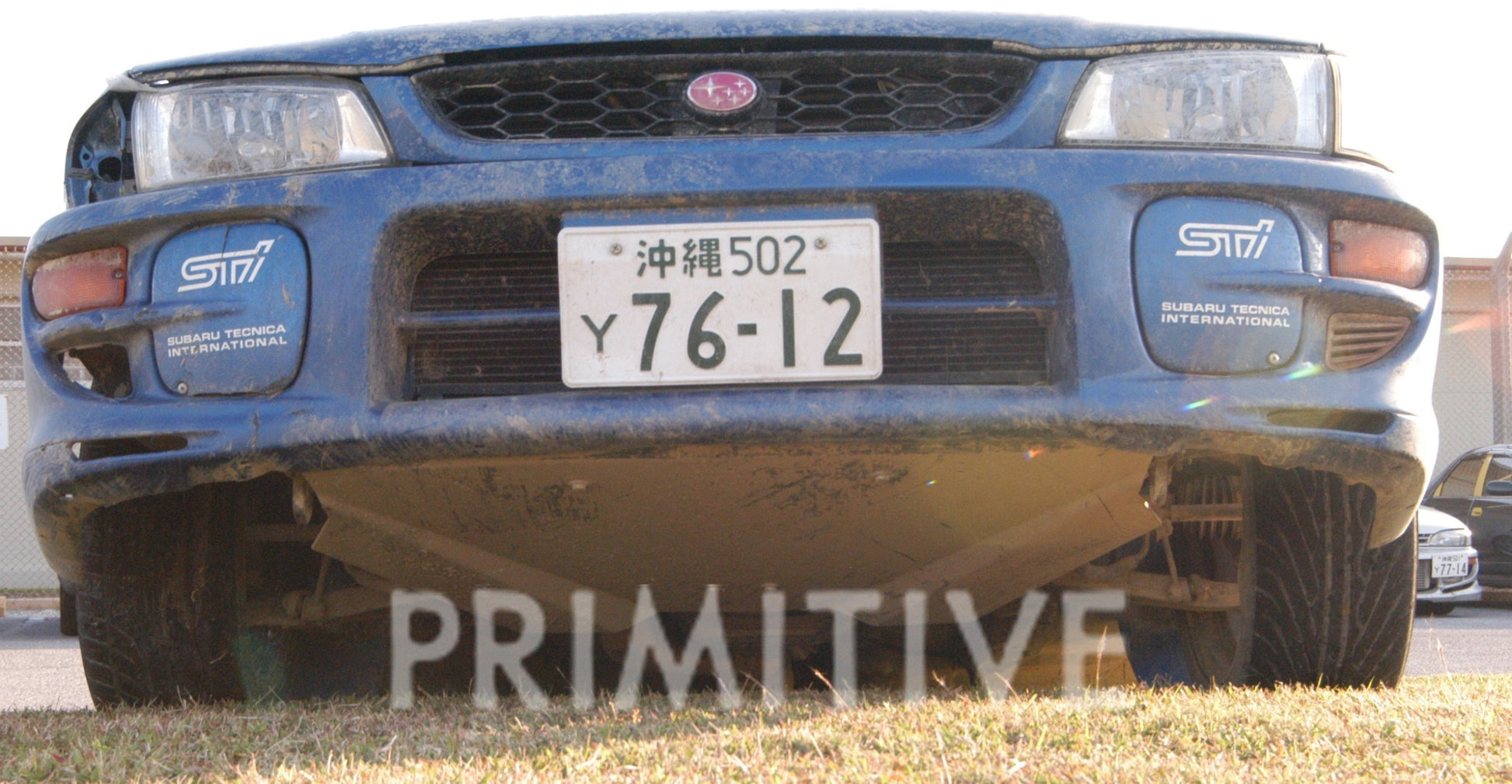 front view of GC Impreza with Primitive front skid plate