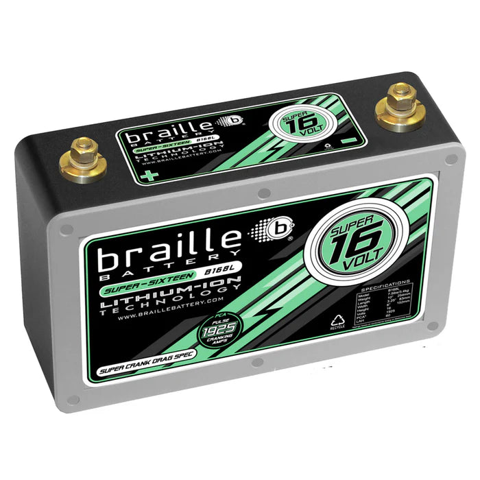 Braille 168L 16V drag racing lithium battery