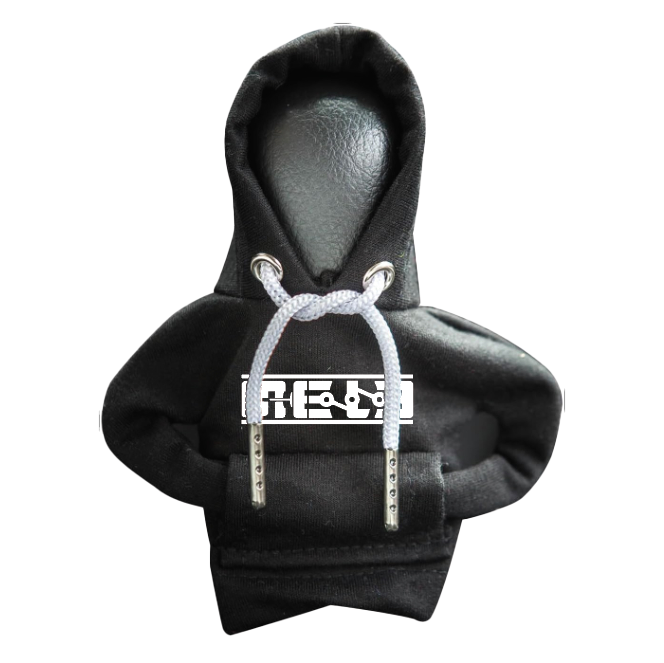 black cotton shift knob hoodie