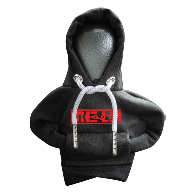 black cotton shift knob hoodie