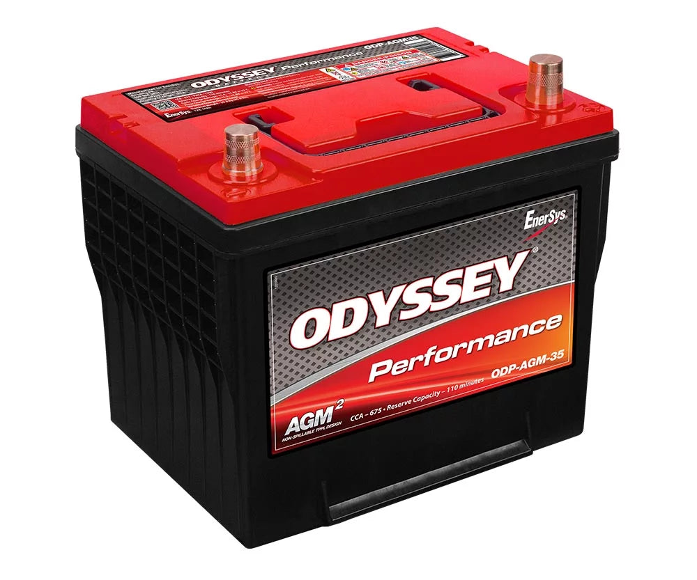 3/4 profile of Odyssey ODP AGM35 battery