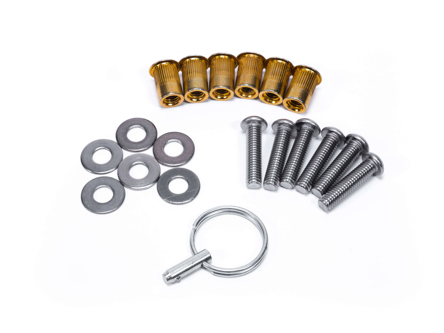 M6 stainless bolts and M6 rivet nuts hardware