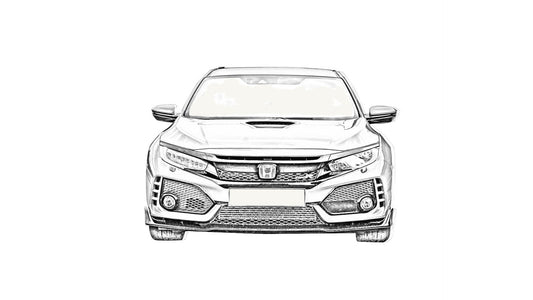 Civic Type R black/white image