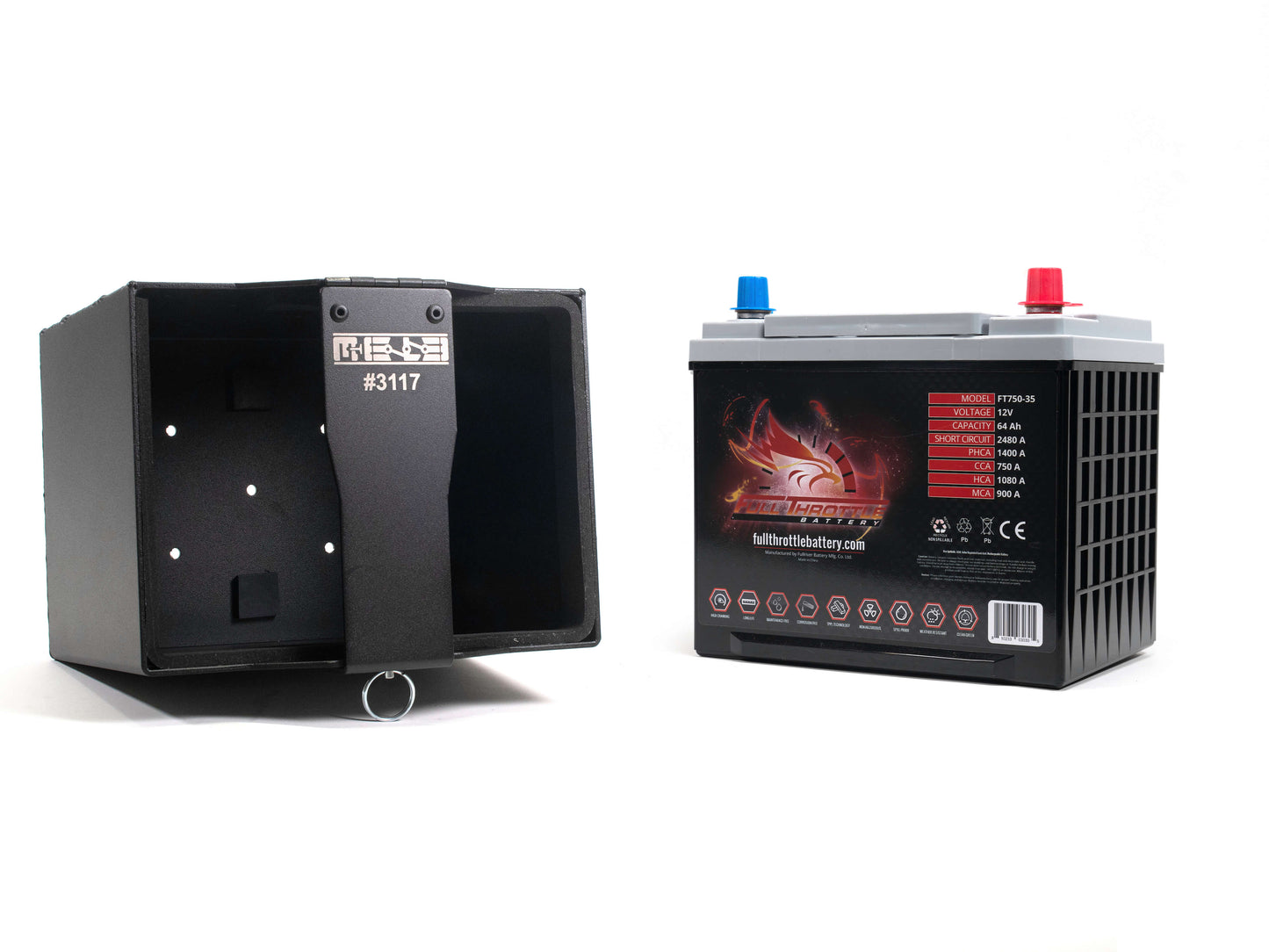 MeLe Design Firm Group 35 battery mount with Full Throttle FT750-35 Automotive Car and Truck Battery