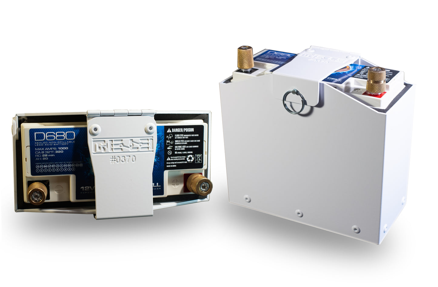 XS Power D680 Lightweight Battery With Terminals White Mele Design Firm