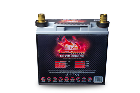 Full Throttle FT230 Lightweight Battery With Terminals Mele Design Firm