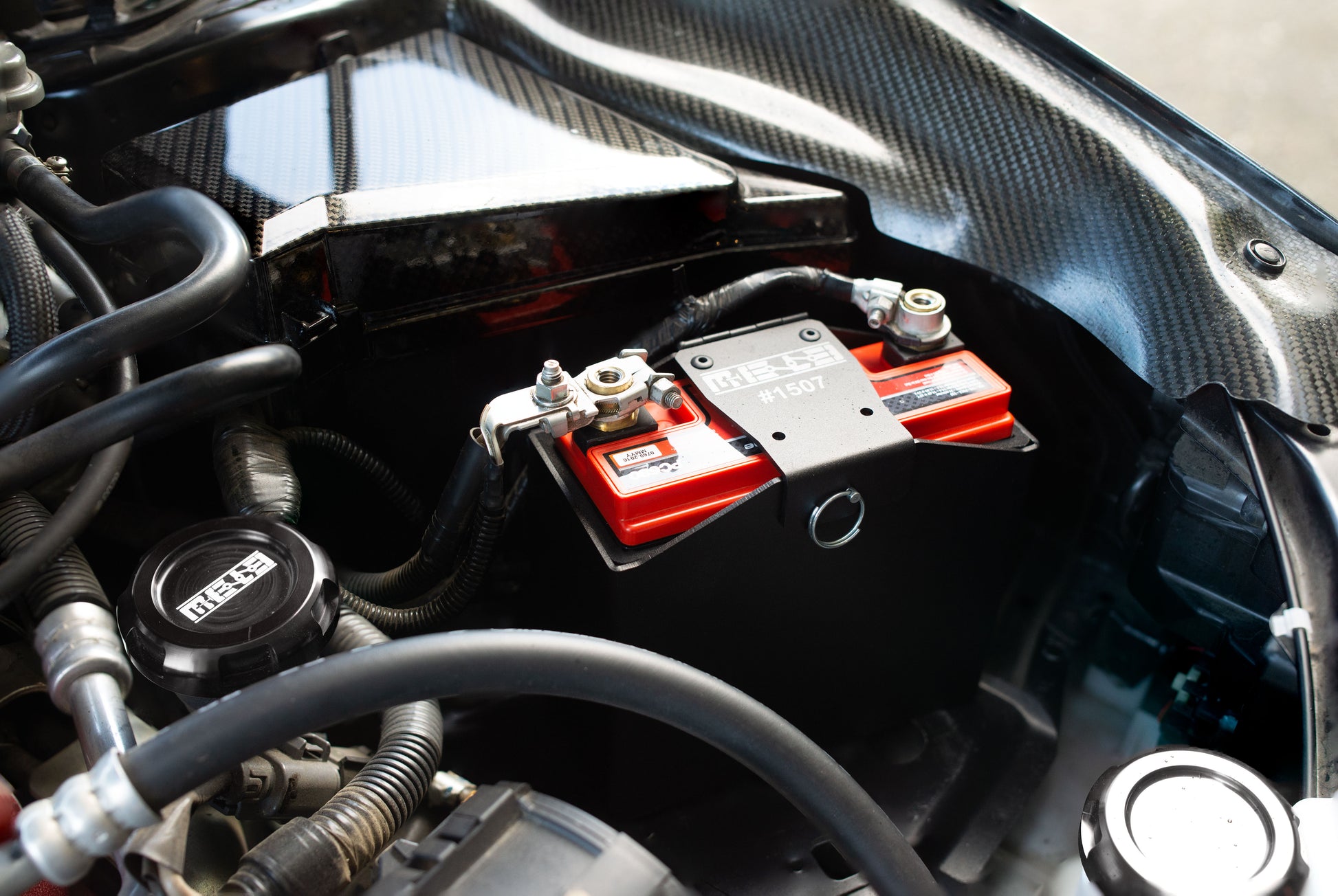 MeLe Subaru Oil Cap Red Installed Mele Design Firm