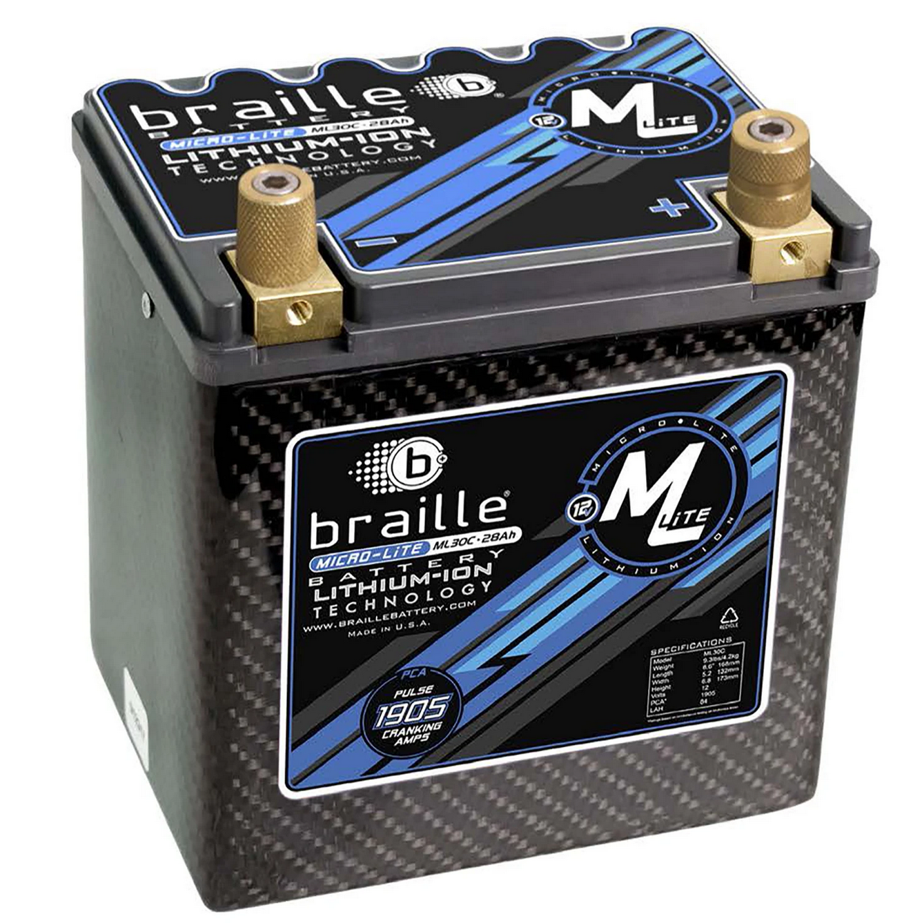 Braille ML30C Lithium Battery w/ Charger Mele Design Firm