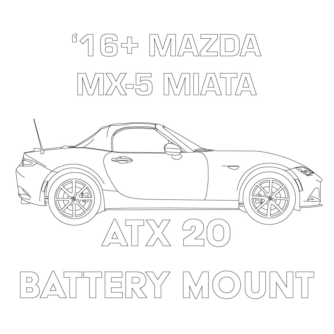 2016+ Mazda MX-5 (ND) Miata ATX20 Battery Mount