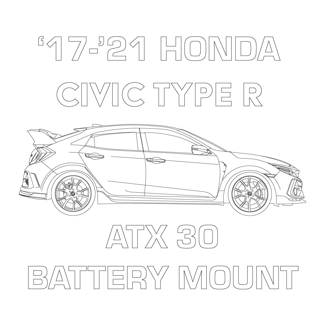 2017-2021 Honda Civic Type R ATX30 Battery Mount