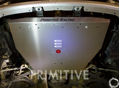 installed image of primitive 08-14 wrx front skid plate 