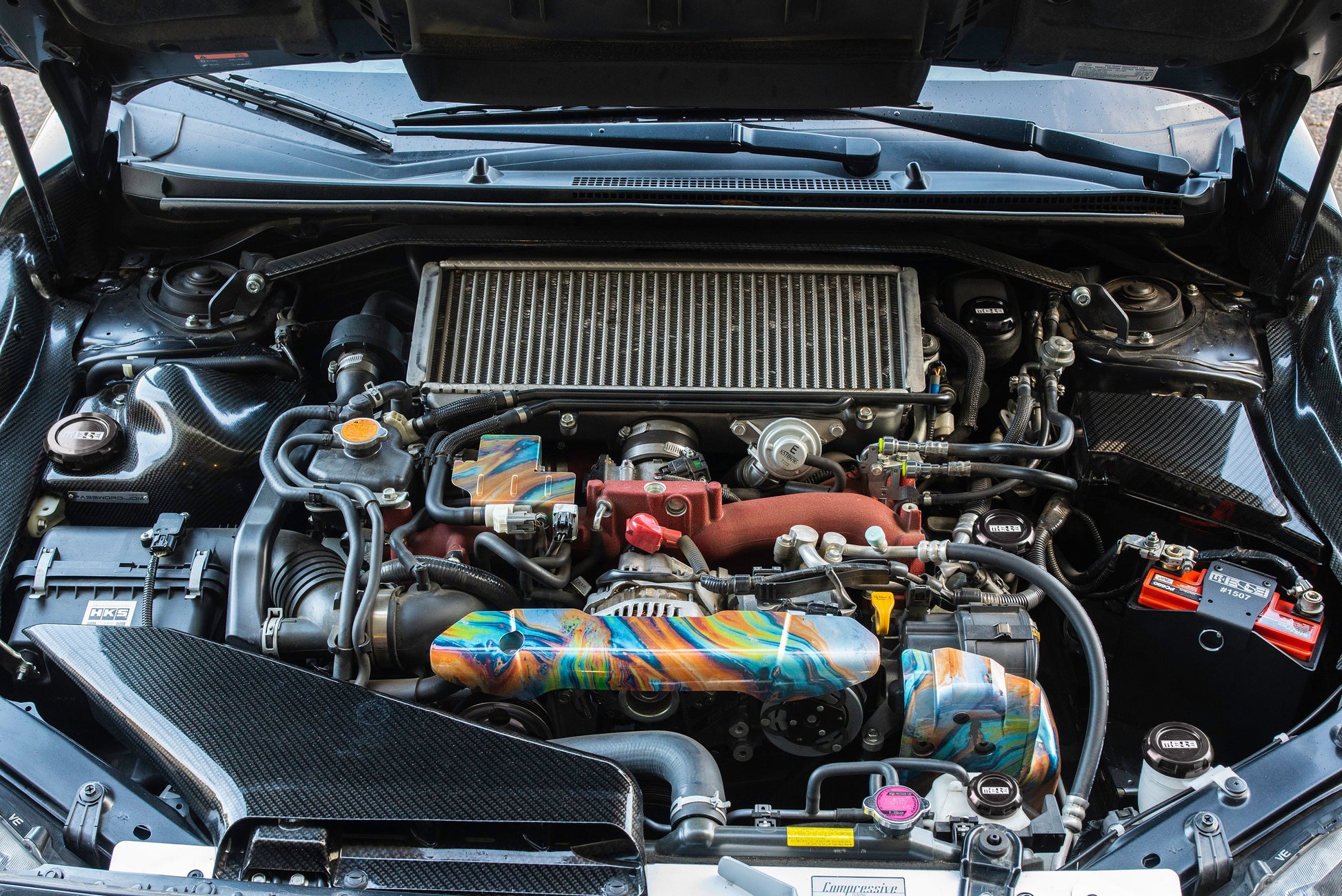 MeLe Subaru Engine Cap Set Black Installed Mele Design Firm