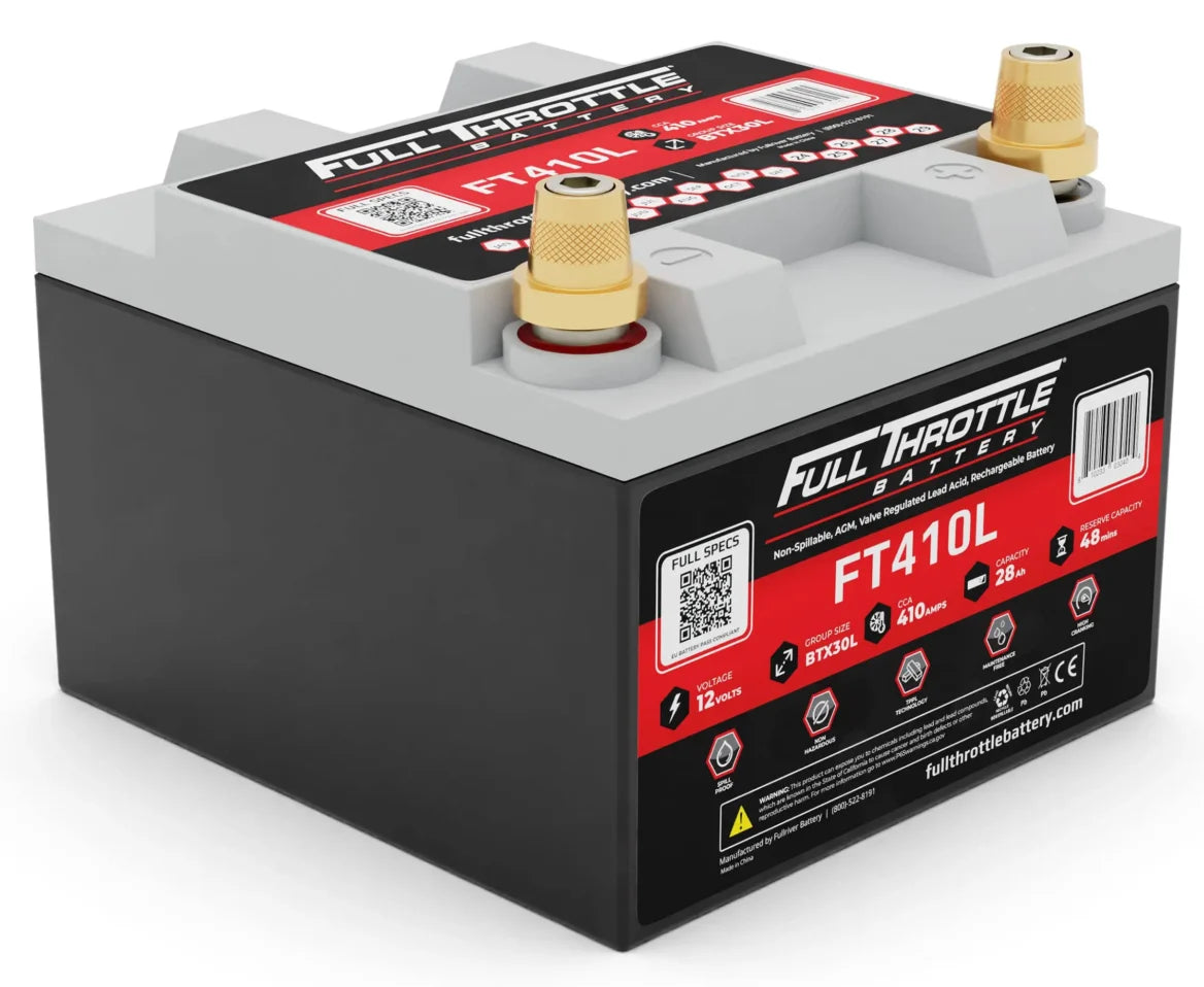 Full Throttle FT410L AGM Battery With Terminals