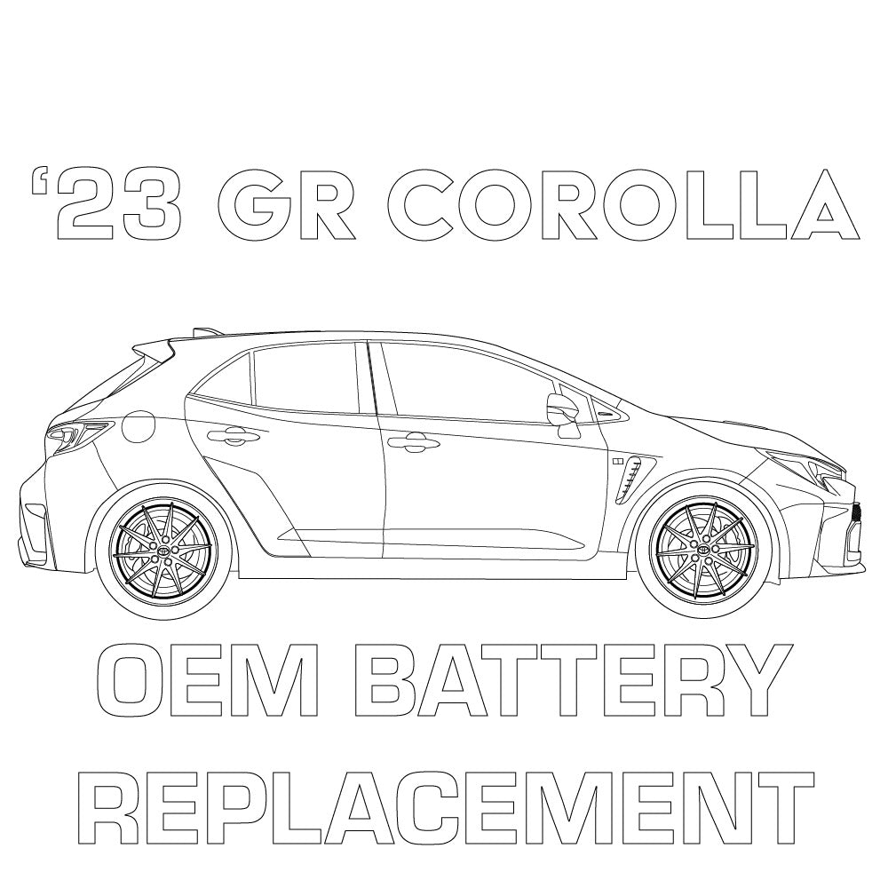 2023 GR Corolla OEM Battery Replacement