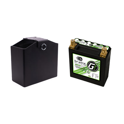 MeLe Design Firm 600 rally spec battery mount with Braille G20 lithium battery