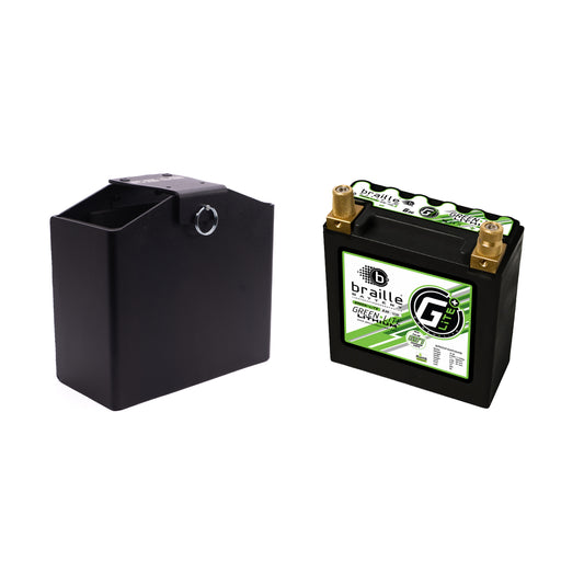 MeLe Design Firm 600 rally spec battery mount with Braille G20 lithium battery