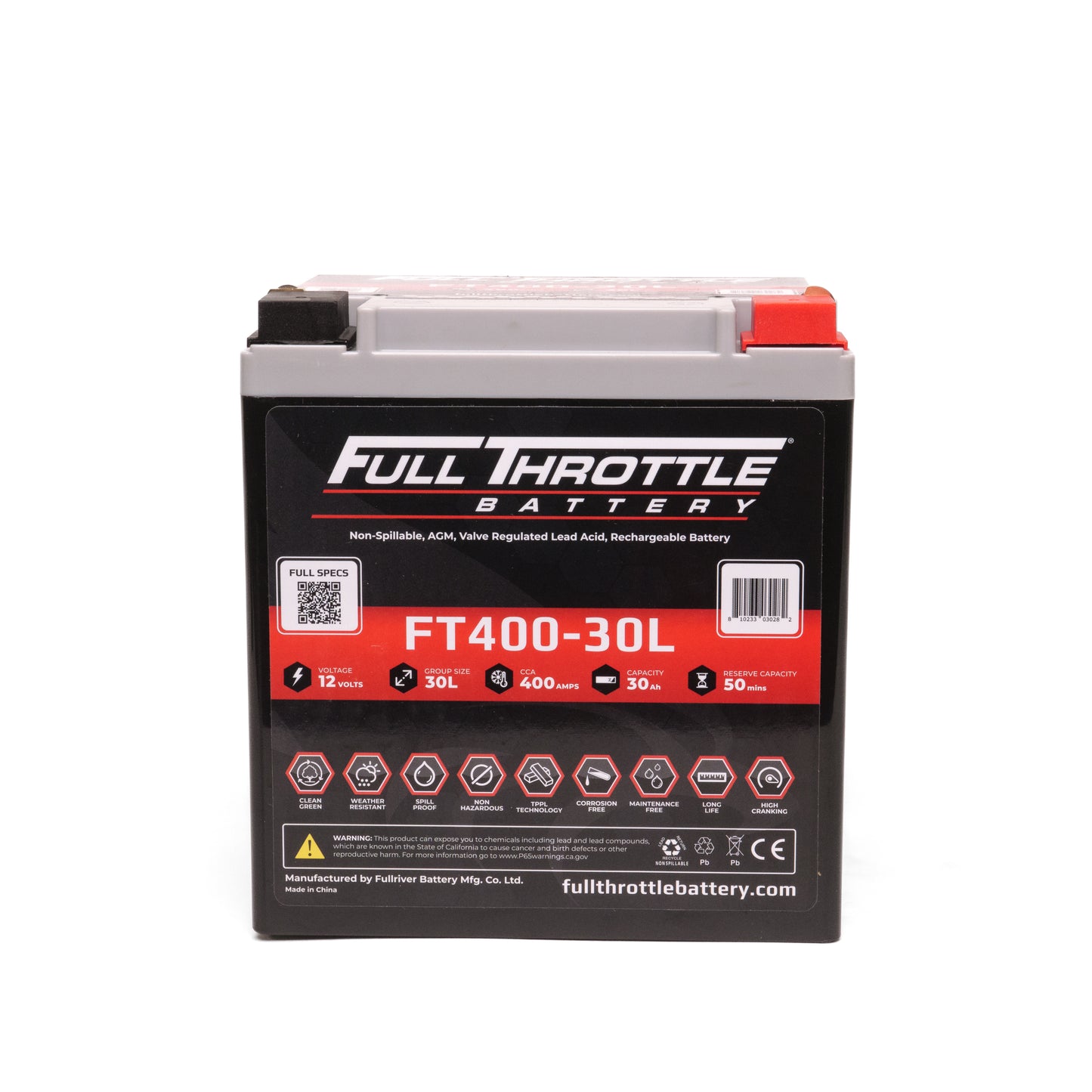 Full Throttle FT400-30L AGM battery