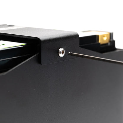 close up of MeLe Design Firm locking nut + bolt