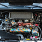 MeLe Subaru Engine Cap Set Red Installed Mele Design Firm