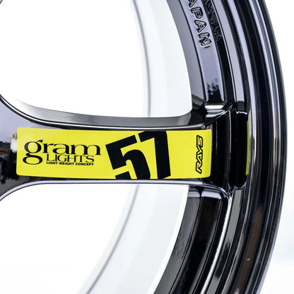 Gram Lights 57DR Limited Black Metal Coat 18x9.5 5x114.3 38mm Offset 2015-2024 WRX / 2011-2021 STI