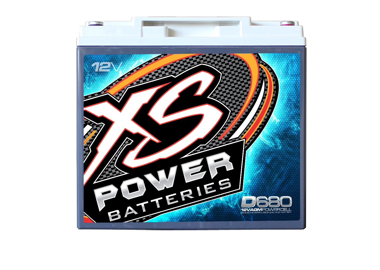 XS Power D680 Lightweight Battery With Terminals Front Mele Design Firm