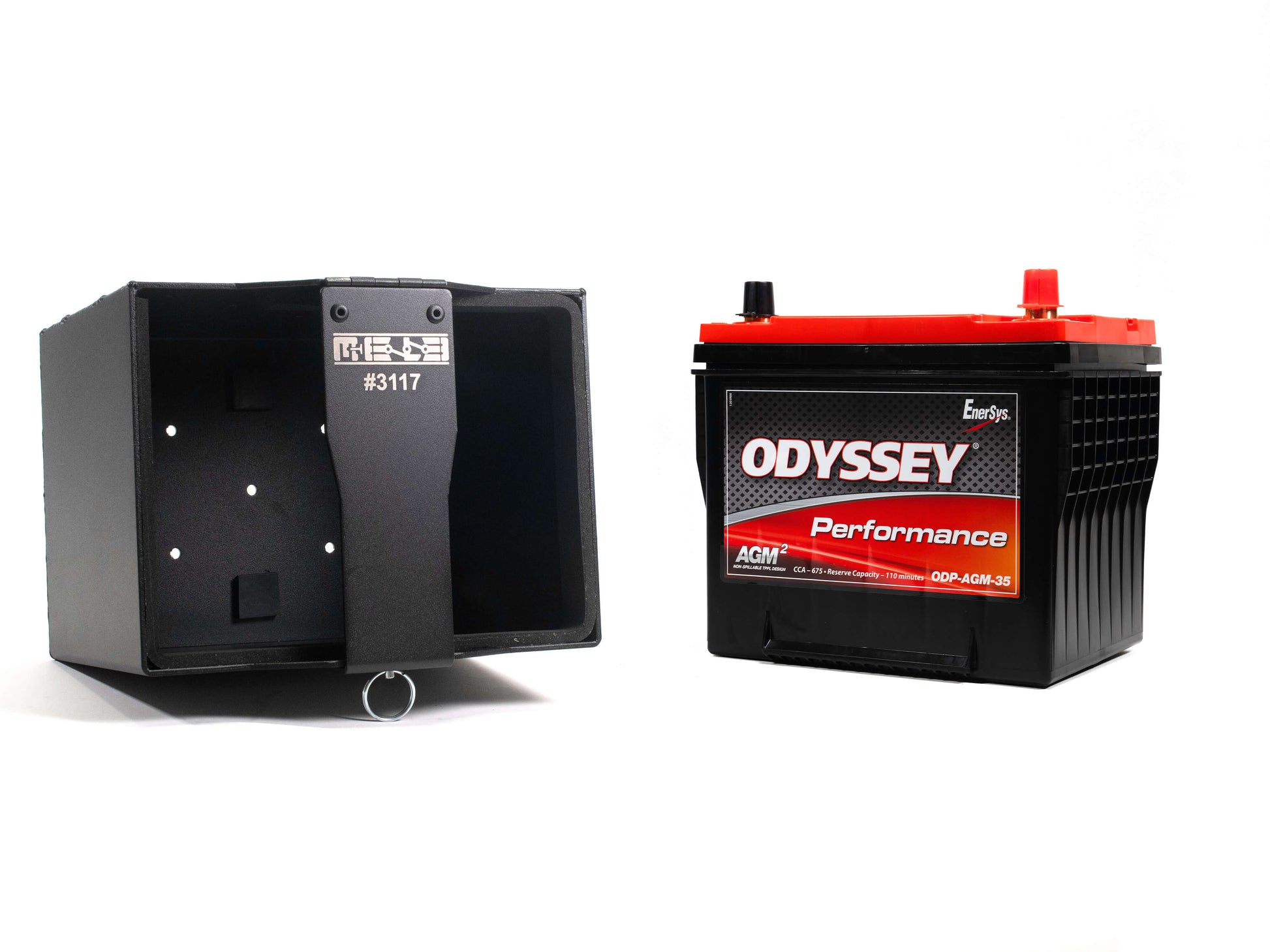 MeLe Design Firm Group 35 battery mount with Odyssey ODP-AGM-35 Automotive Car and Truck Battery