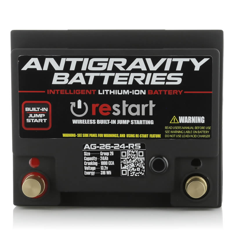 top down view Group 26 lithium battery