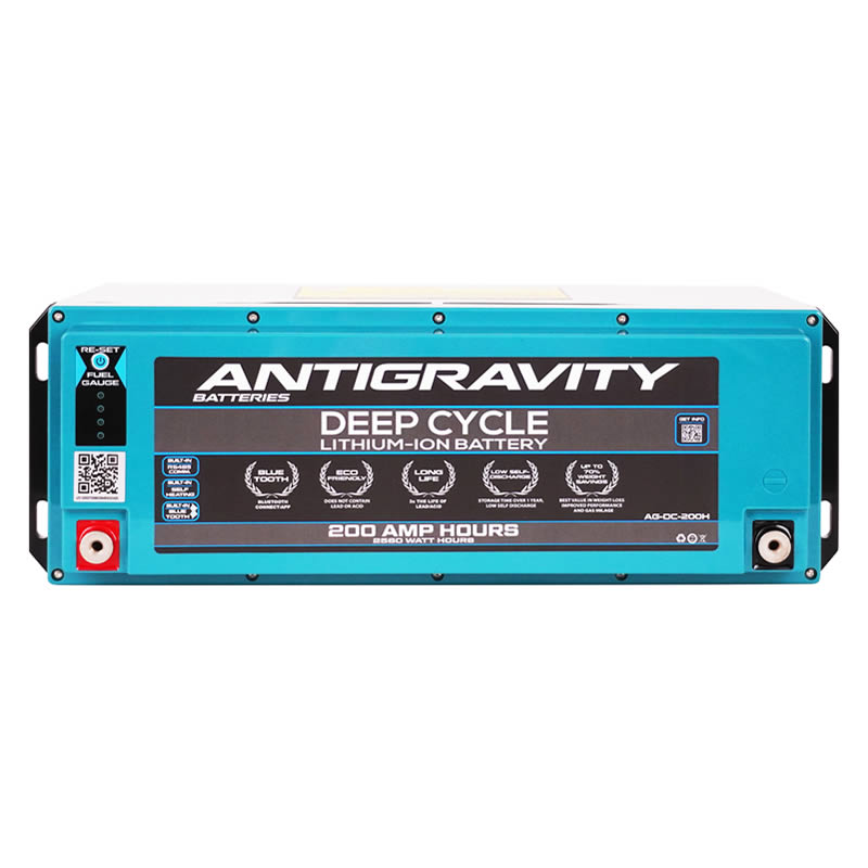 top view Antigravity 200H deep cycle battery