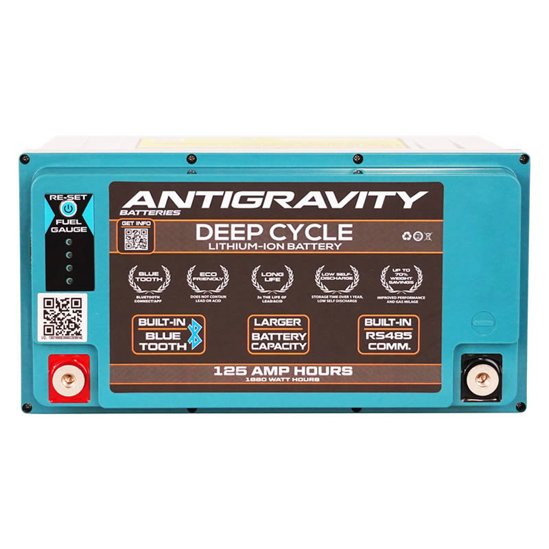 top view Antigravity 125H deep cycle battery